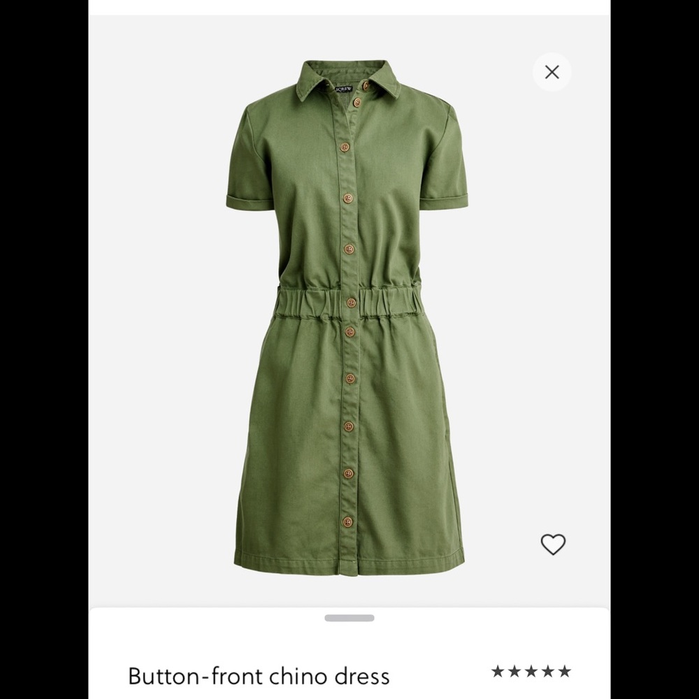 J. Crew Olive Button-Down Dress